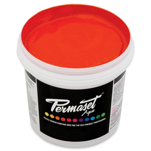 Permaset Aqua Standard Orange R ink in orange color, suitable for textile and screen printing applications.