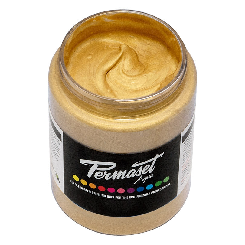 Permaset Aqua Standard Ink - Gold Lustre - 300ml - ScreenBurning.com