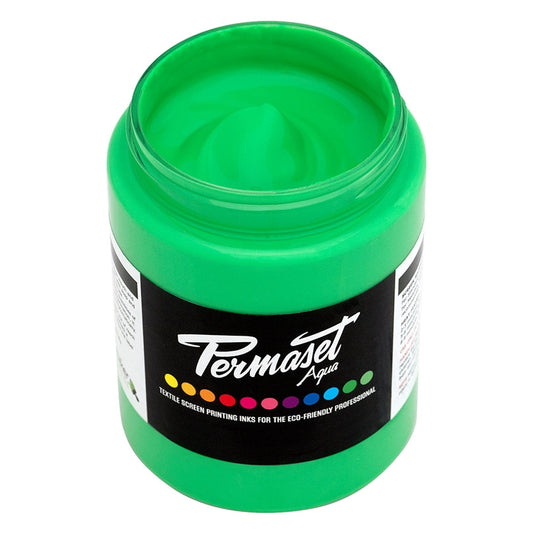 Permaset Aqua Standard Ink - Glow Green - 300ml - ScreenBurning.com