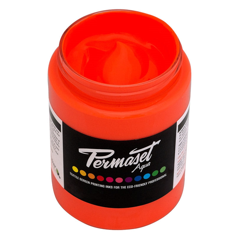 Permaset Aqua Standard Ink - Glow Orange - 300ml - ScreenBurning.com
