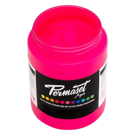 Permaset Aqua Standard Ink - Glow Pink - 300ml - ScreenBurning.com