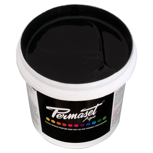 Permaset Aqua Standard Ink - Process Black - 1L - ScreenBurning.com