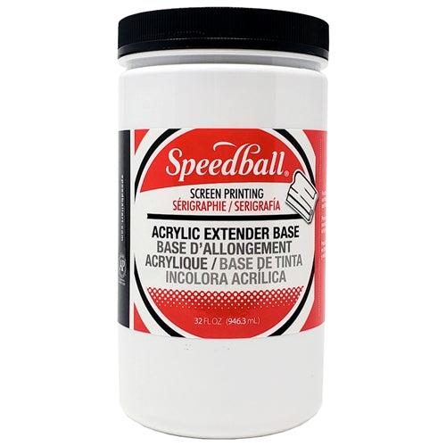 Speedball Acrylic Extender Base for inks, shown in a close-up image, used to thin and extend acrylic ink products.