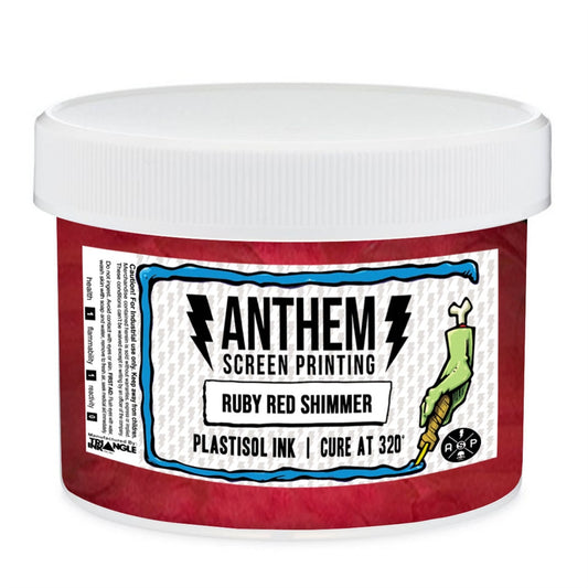 Triangle Plastisol Ink - Ruby Red Shimmer - ScreenBurning.com