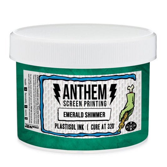 Triangle Plastisol Ink - Emerald Green Shimmer - ScreenBurning.com