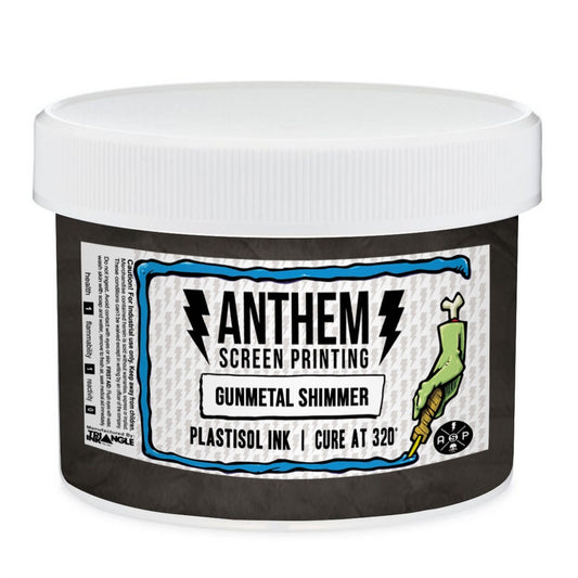 Triangle Plastisol Ink - Gunmetal Black Shimmer - ScreenBurning.com