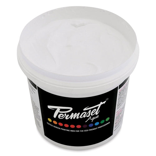 Permaset Supercover HSA White ink in a squeeze bottle, suitable for screen printing on various fabrics and surfaces.