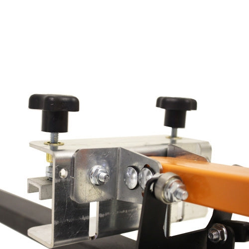 Single color tabletop press from ScreenBurning.com, compact press machine with a sturdy metal frame for heat transfer printing.