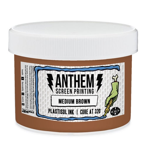 Medium brown Triangle Plastisol ink in a container, suitable for screen printing, with a smooth, glossy finish.