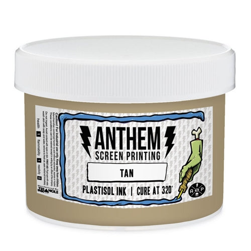 Triangle Plastisol Ink in Tan color, 2-quart container, suitable for screen printing on textiles.