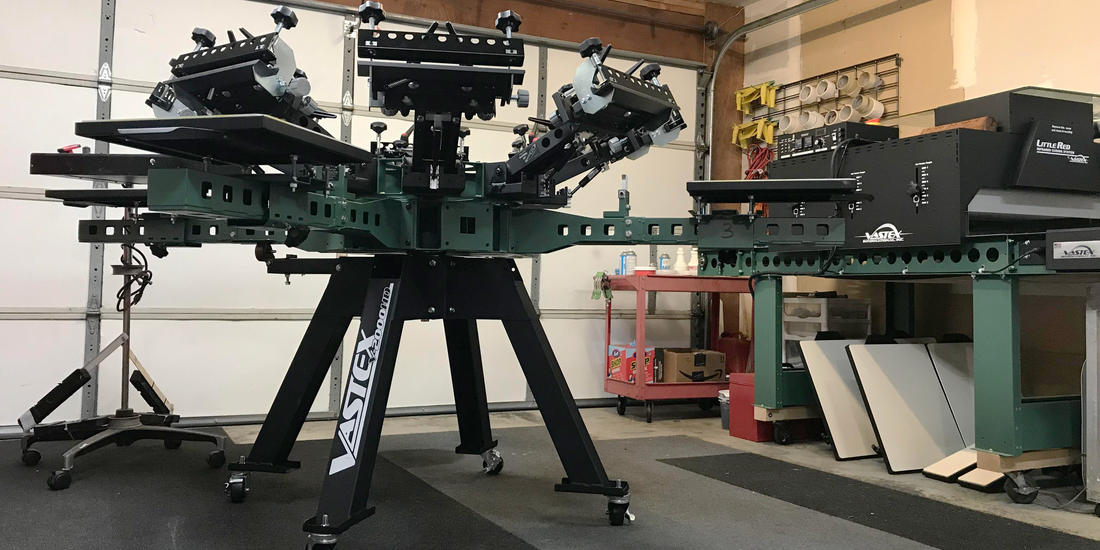 Garage Based Screen Printing Shop With Vastex Equipment