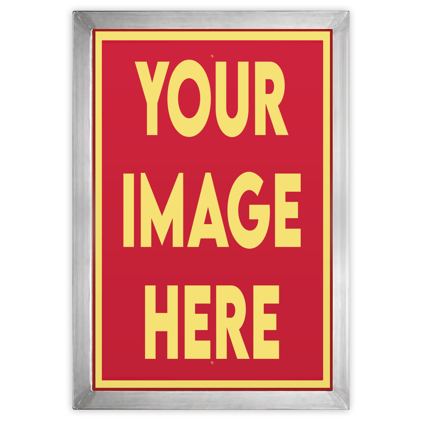 Pre-burned 25x36 inch screen from ScreenBurning.com, ideal for screen printing or craft projects.