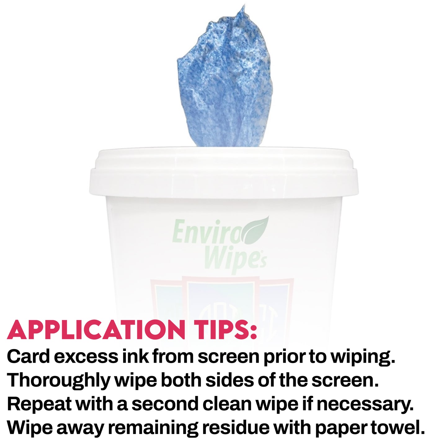 CCI EnviroWipes Press and Hand Wipes, chemical cleaning wipes in a white package with green accents and resealable lid.
