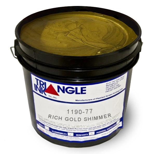 Triangle Plastisol Ink - Rich Gold Shimmer - ScreenBurning.com