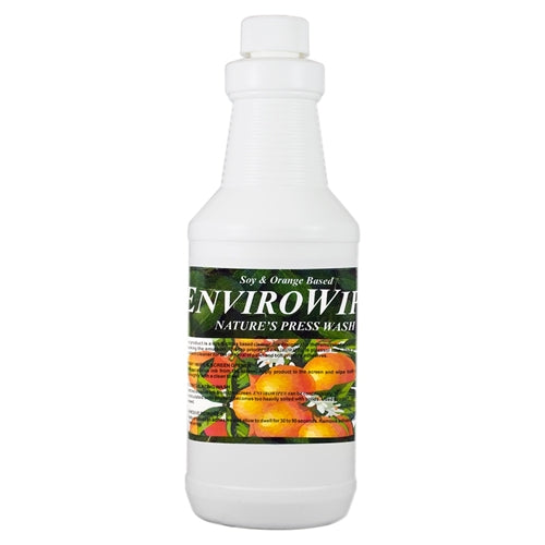 CCI EnviroWipe On Press Plastisol Ink Cleaner chemical in a 2-quart container for screen printing maintenance.