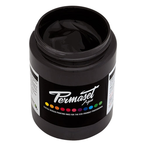 Dark brown Permaset Aqua Standard Ink bottle for printing, showcasing the ink container and label.