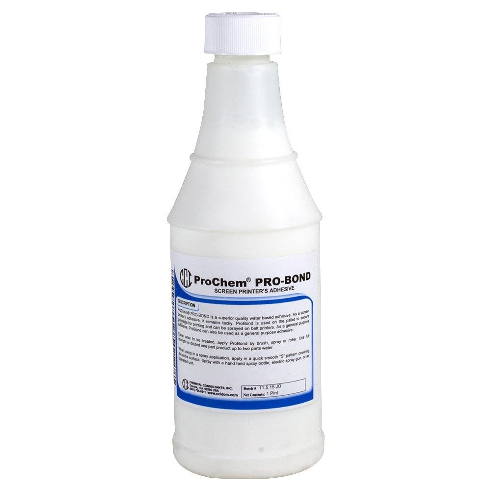 CPI Pro Bond water-based pallet adhesive in a pint container, ideal for bonding wooden pallets and packaging materials.