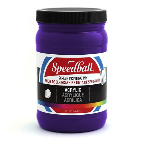Speedball Violet acrylic ink in a bottle, featuring vibrant purple color for art and craft projects.