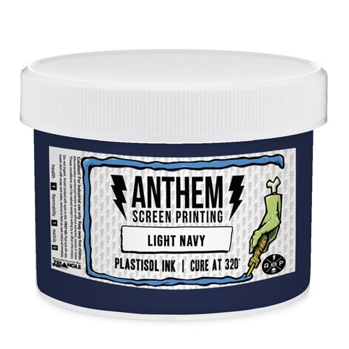 Light navy Triangle Plastisol Ink in a two-quart container, perfect for vibrant screen printing projects.