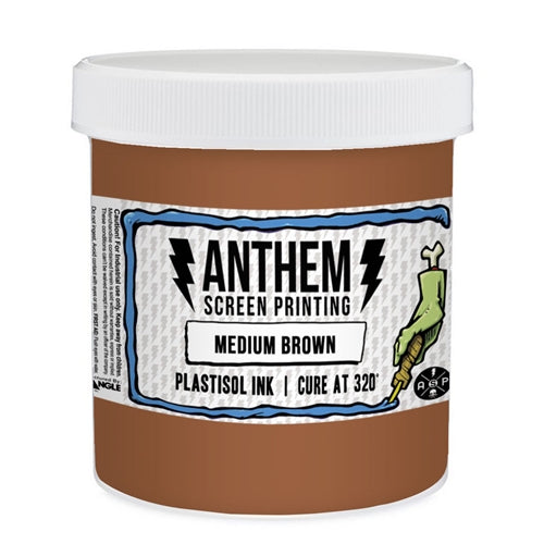 Medium brown Triangle Plastisol Ink in a squeeze bottle, suitable for screen printing on textiles.